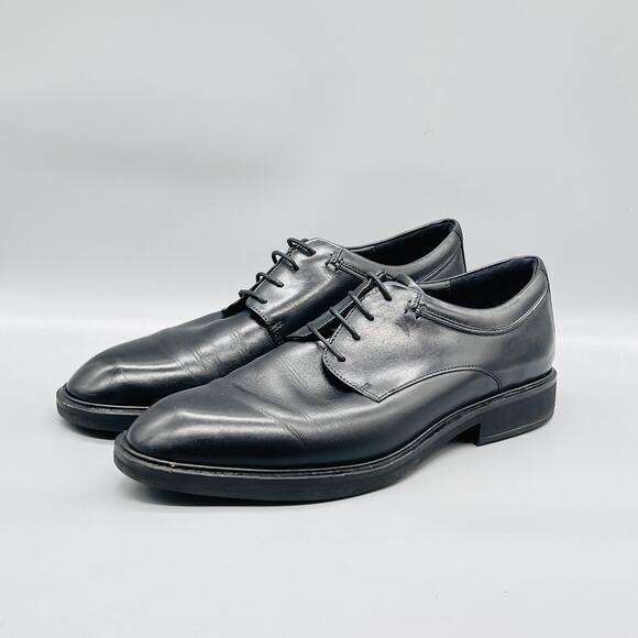 ECCO Shoes Mens 12 Black Leather Lace Up Derby Oxford Dress Comfort Classic main image 5